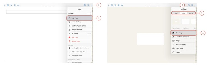 Copy & Paste Pages in GoodNotes