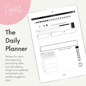 ADHD Digital Printable Daily Planner – Focus & Productivity