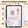 Creative Portrait Digital Student Notebook | Notes, Study Planner, GoodNotes & Notability - Image 3