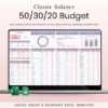 503020 Budget Spreadsheet – Excel & Google Sheets Template