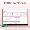 ADHD Planner Template Google Sheets Excel