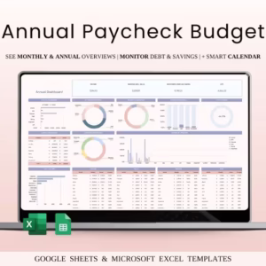 Annual Paycheck Budget Spreadsheet