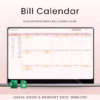 Bill Payment Calendar