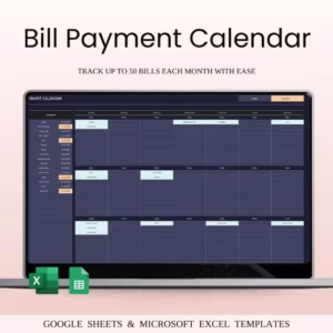 Bill Payment Calendar Template