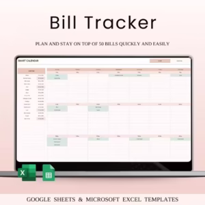 Bill Tracker Calendar Template