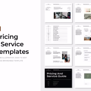 Minimalist Pricing And Service Guide Template