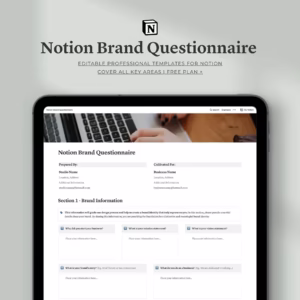 Notion Brand Questionnaire Template