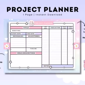 Project Planner Printable