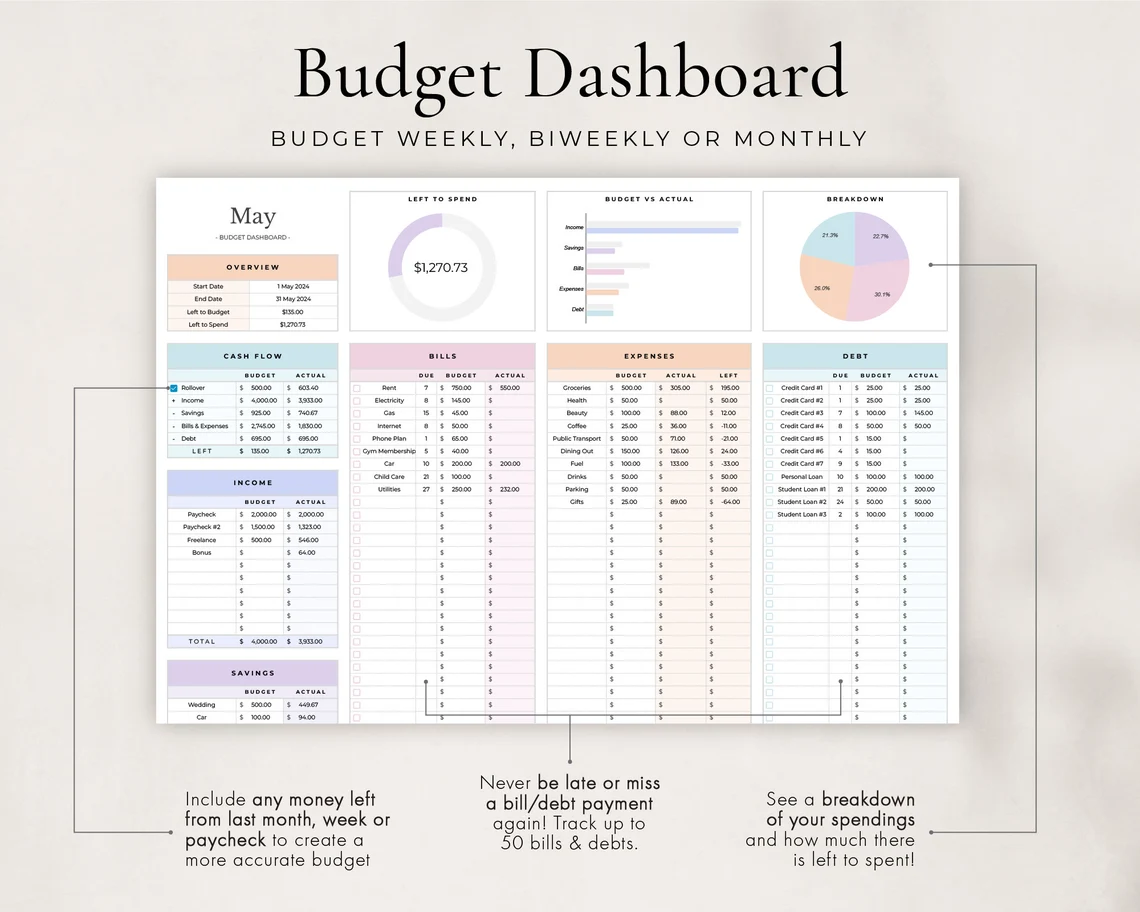 Budget Planner for Google Sheets – Track Your Finances Easily - Image 3