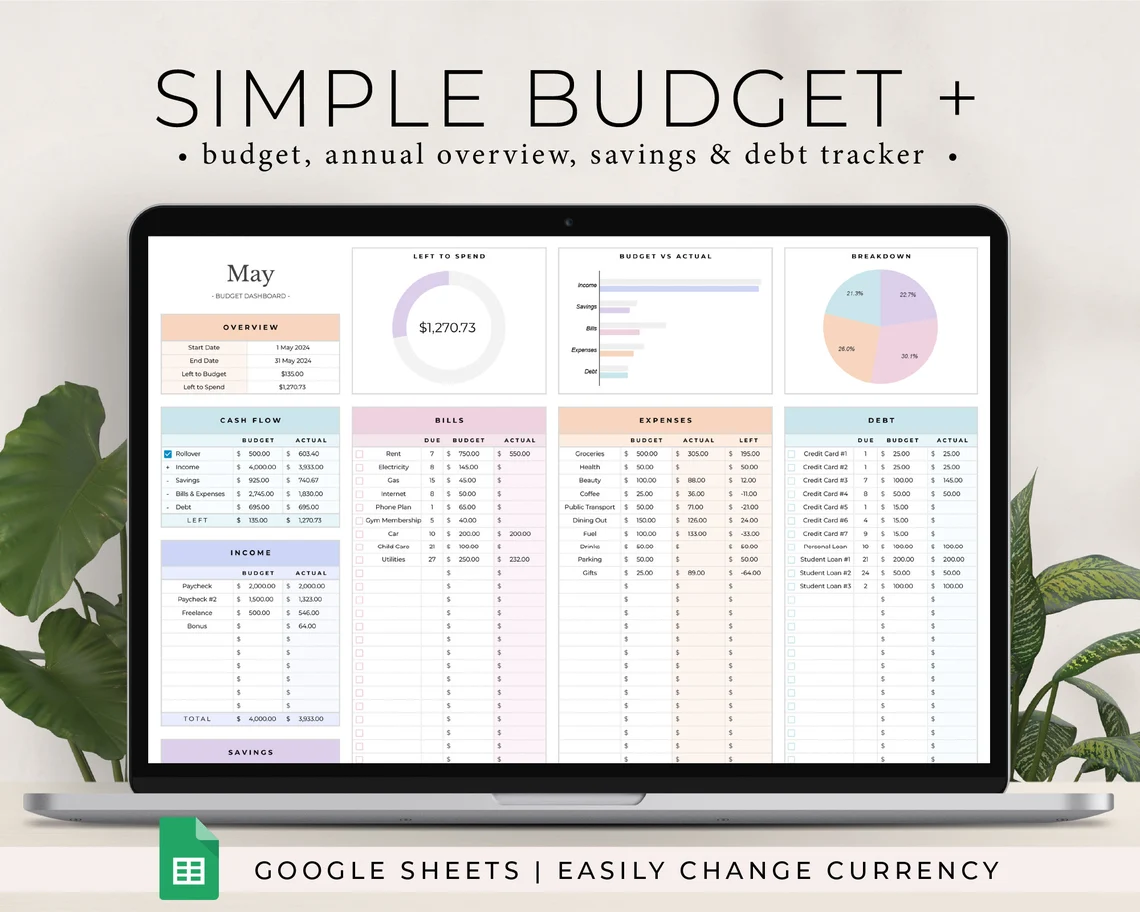 Budget Planner for Google Sheets – Track Your Finances Easily