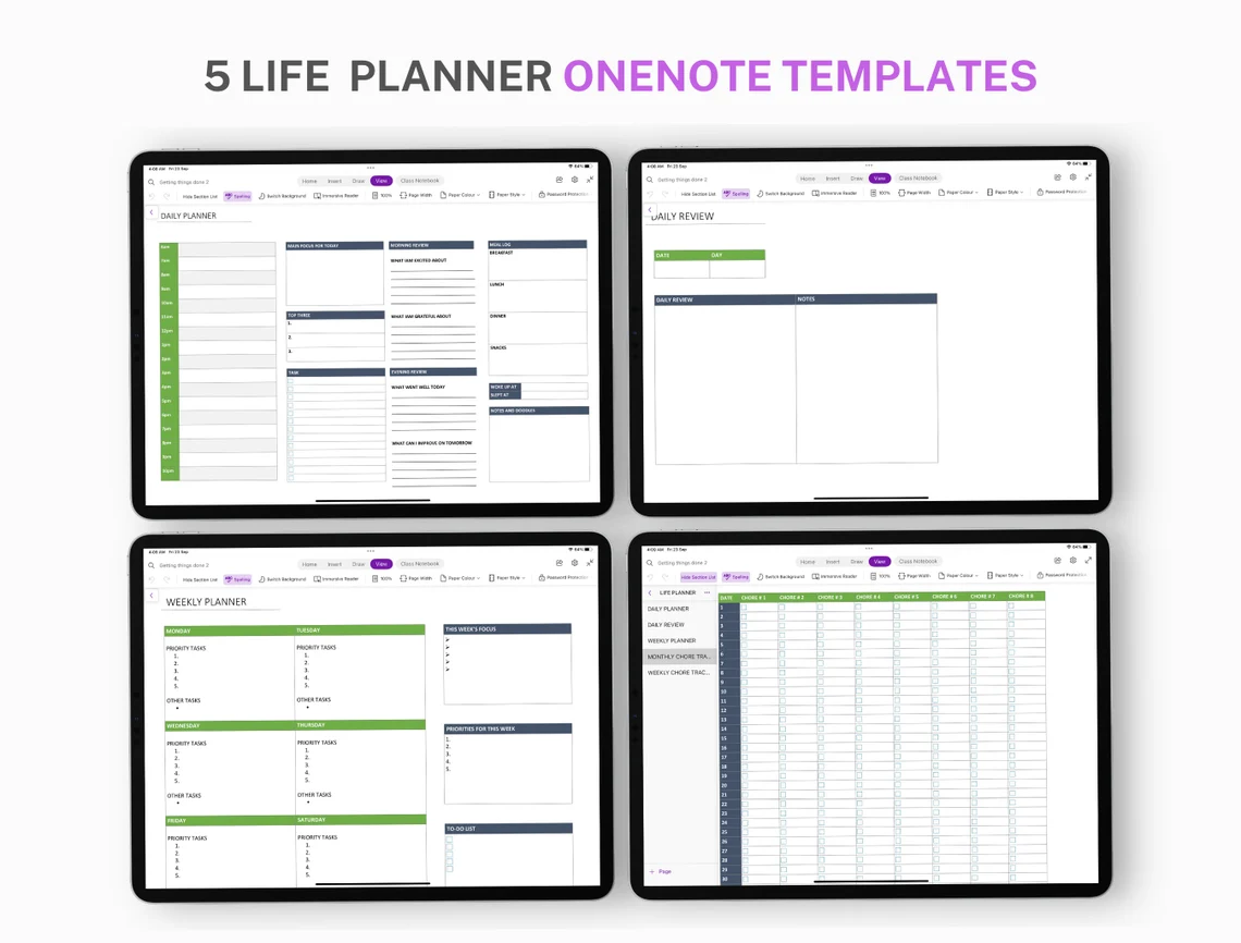Smart OneNote Digital Planner | Plan, Track, & Organize - Image 4