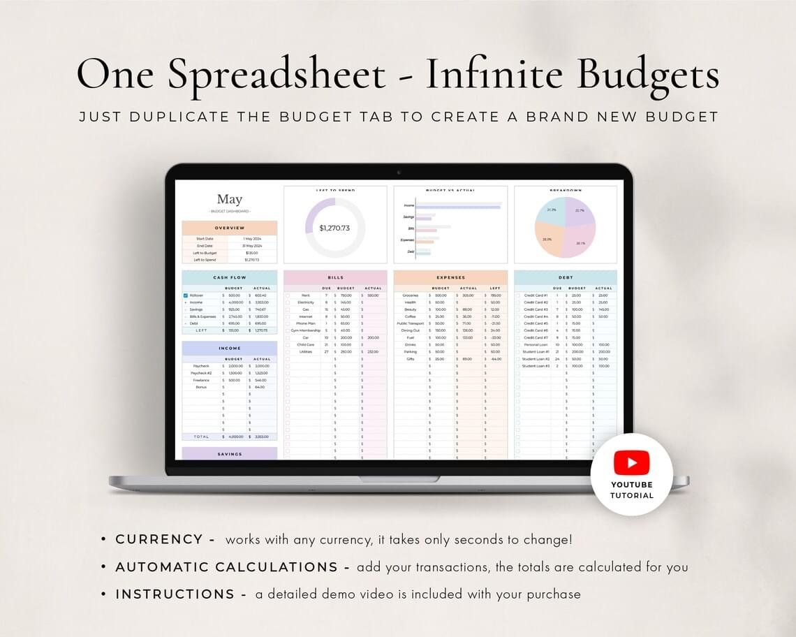 Budget Planner for Google Sheets – Track Your Finances Easily - Image 5